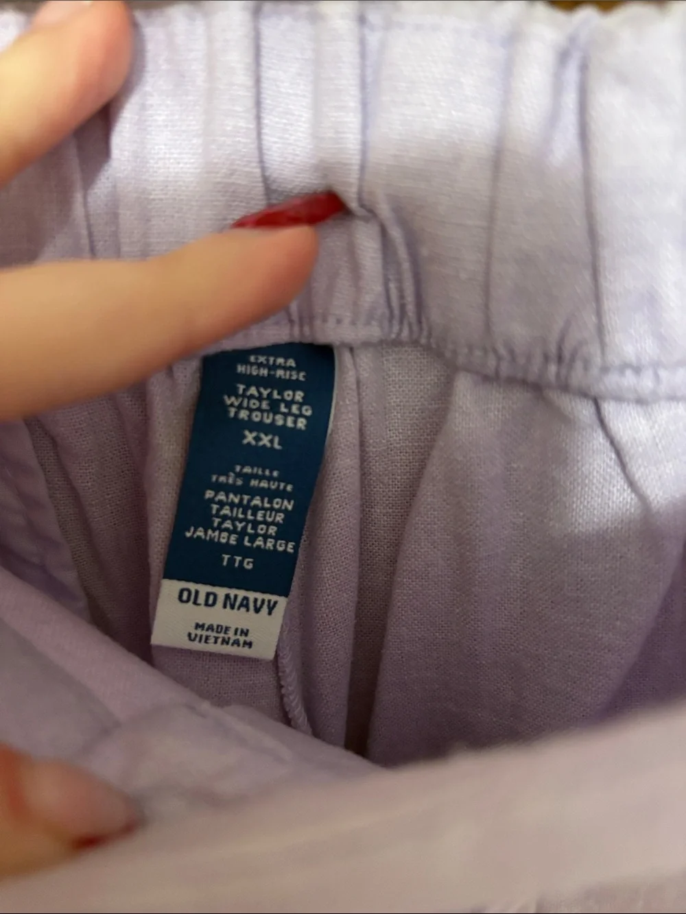 NWT Old Navy Extra High-Waisted Wide-Leg Linen-Blend Taylor Pants - Picture 6 of 8